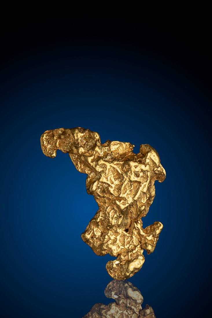 (image for) Unique Shape Natural Gold Nugget from Alaska - 0.86 grams